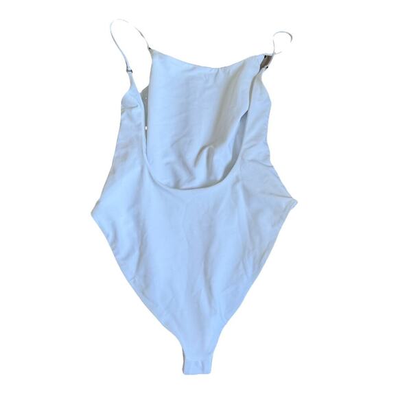 JADE SWIM NWT Hinge One Piece Swimsuit White Medium Minimalist Luxe Bridal $220 - Picture 2 of 8